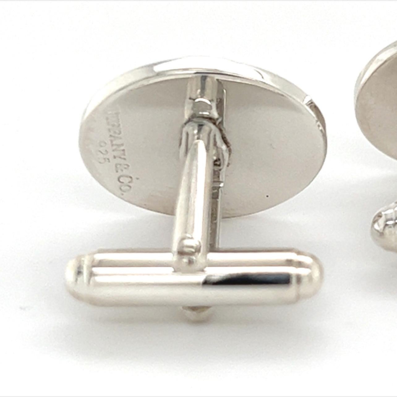 Tiffany & Co Sterling Silver Cufflinks 12 Grams Estate 4