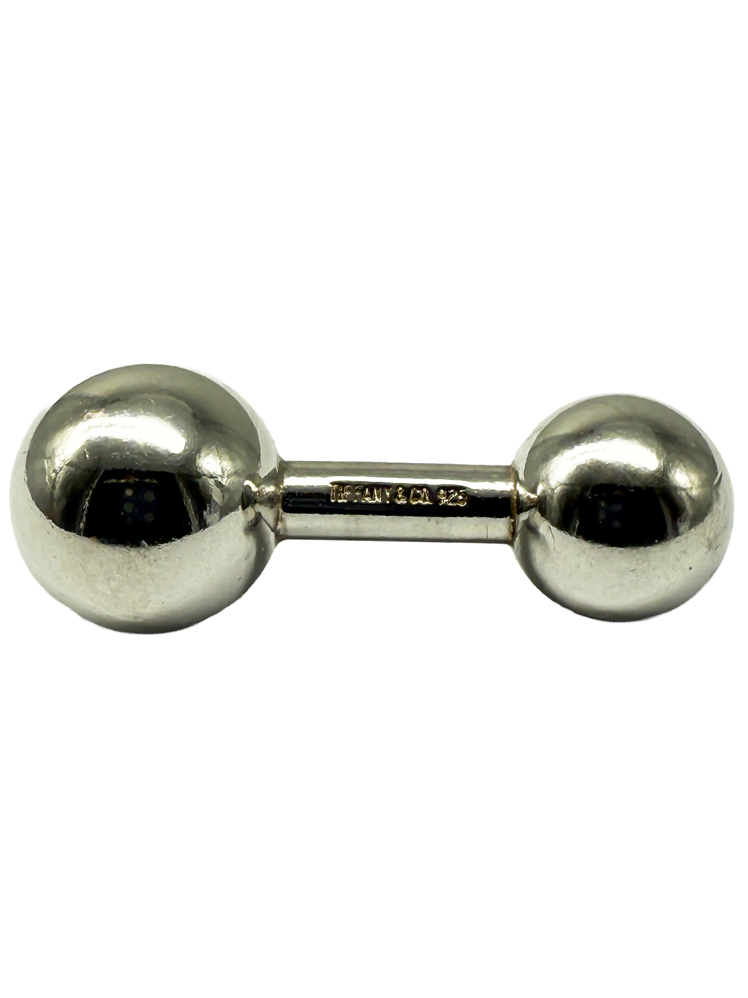 Tiffany & Co. Manschettenknöpfe aus Sterlingsilber im Zustand „Gut“ im Angebot in Berlin, DE