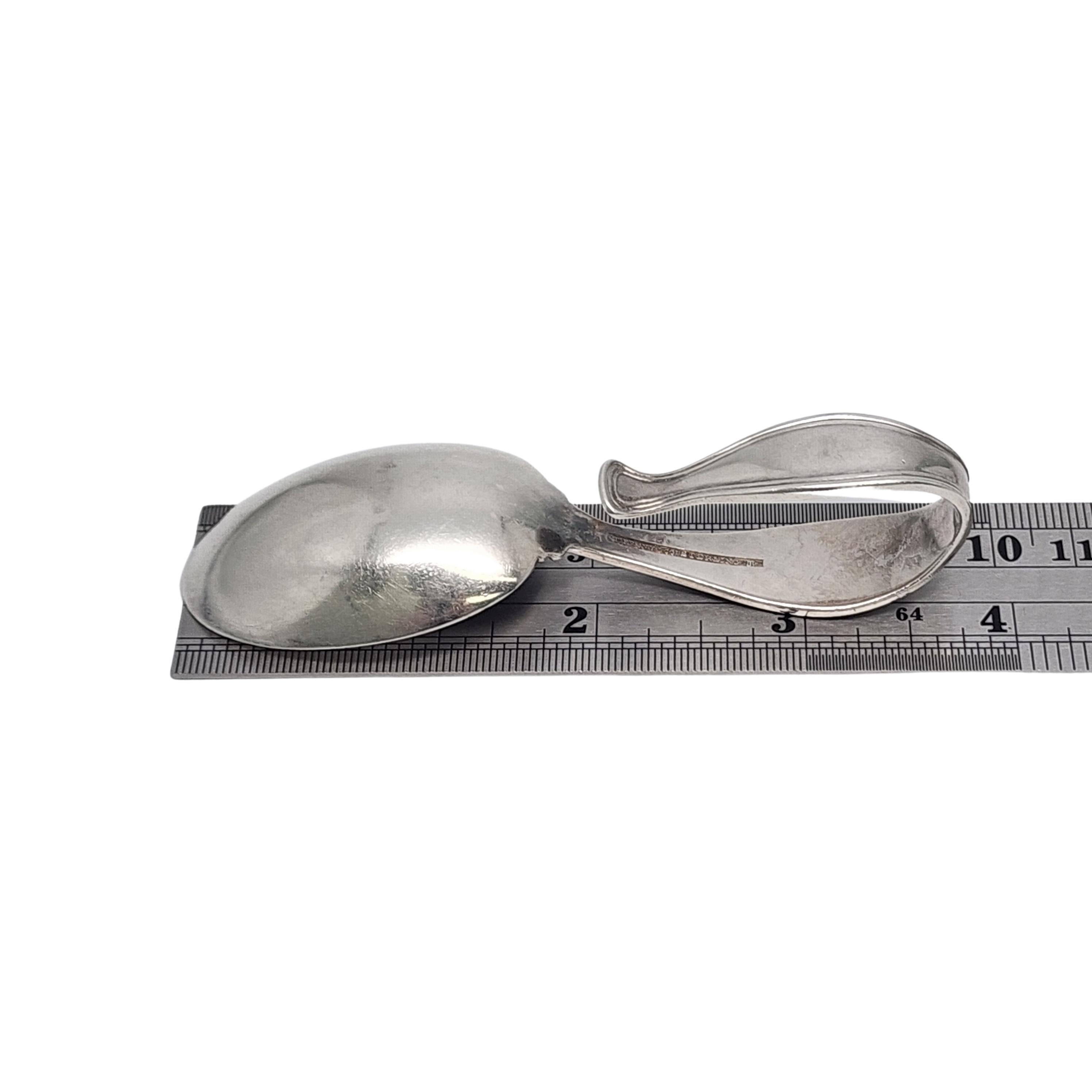 Tiffany & Co Sterling Silver Curved Handle Loop Baby Spoon with Mono #16853 For Sale 5