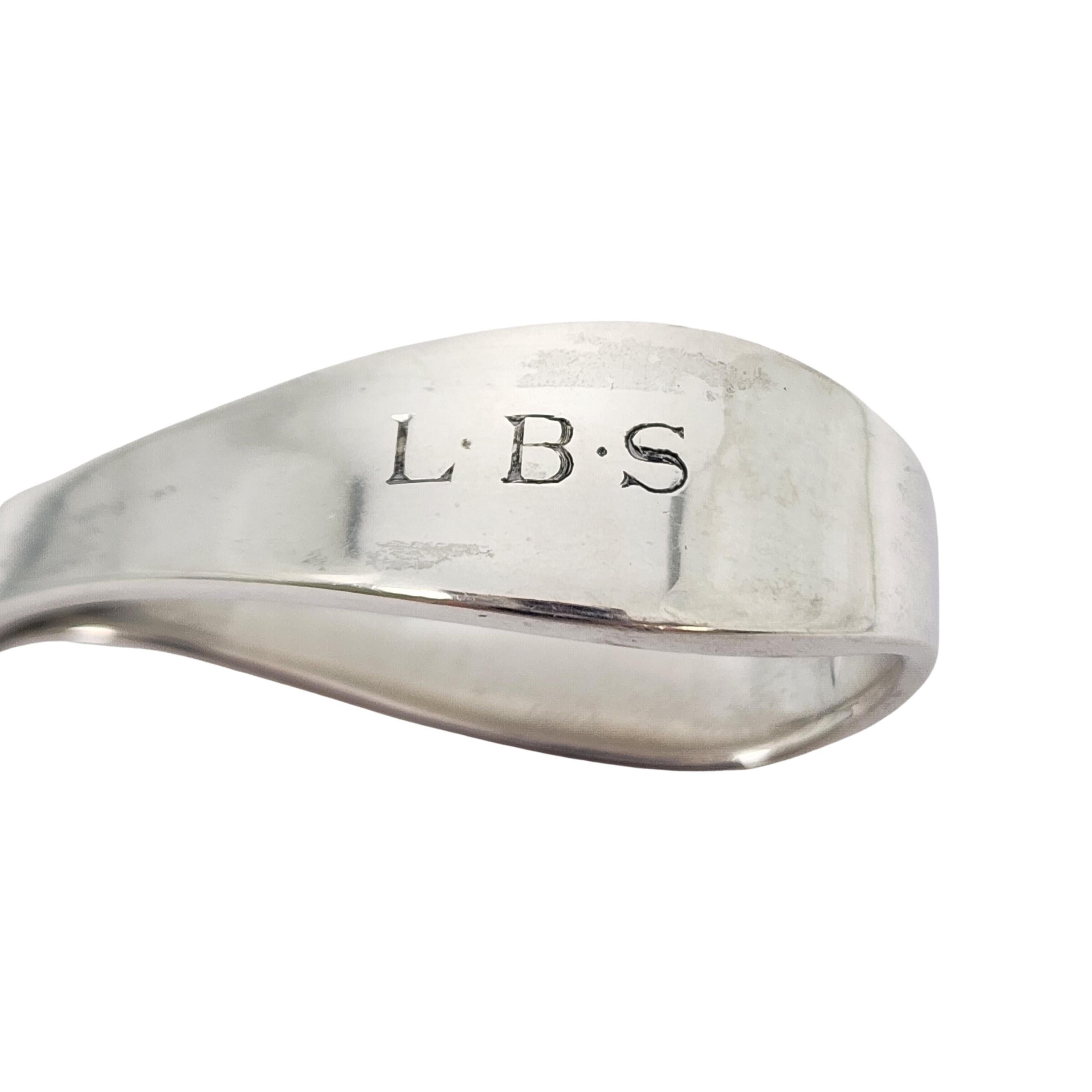 Tiffany & Co Sterling Silver Curved Loop Handle Baby Spoon w/Monogram #17262 For Sale 3