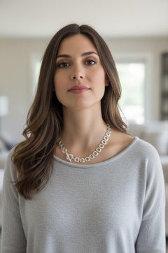 Tiffany & Co Sterling Silver Cushion Toggle Necklace 20" #24768