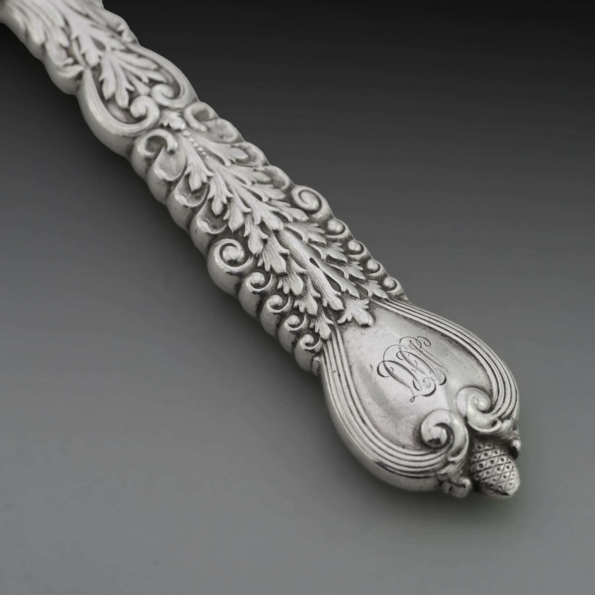 Ensemble de couverts en argent sterling Tiffany & Co de 8 pièces dans un motif Florentine Bon état - En vente à Braintree, GB