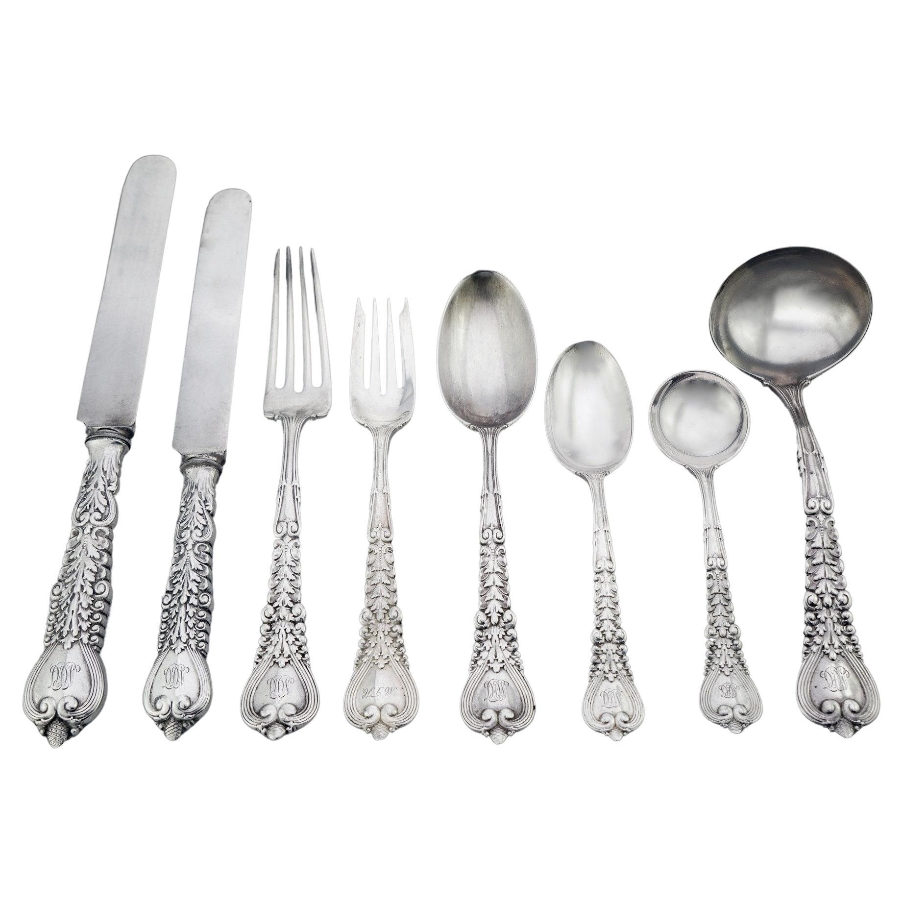 Set de 8 couverts en argent sterling de Tiffany & Co dans un motif florentin en vente