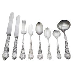 Tiffany & Co sterling silver cutlery set of 8 pieces in a Florentine pattern