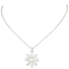 Tiffany & Co. Sterling Silver Daisy Pendant Necklace with Chain