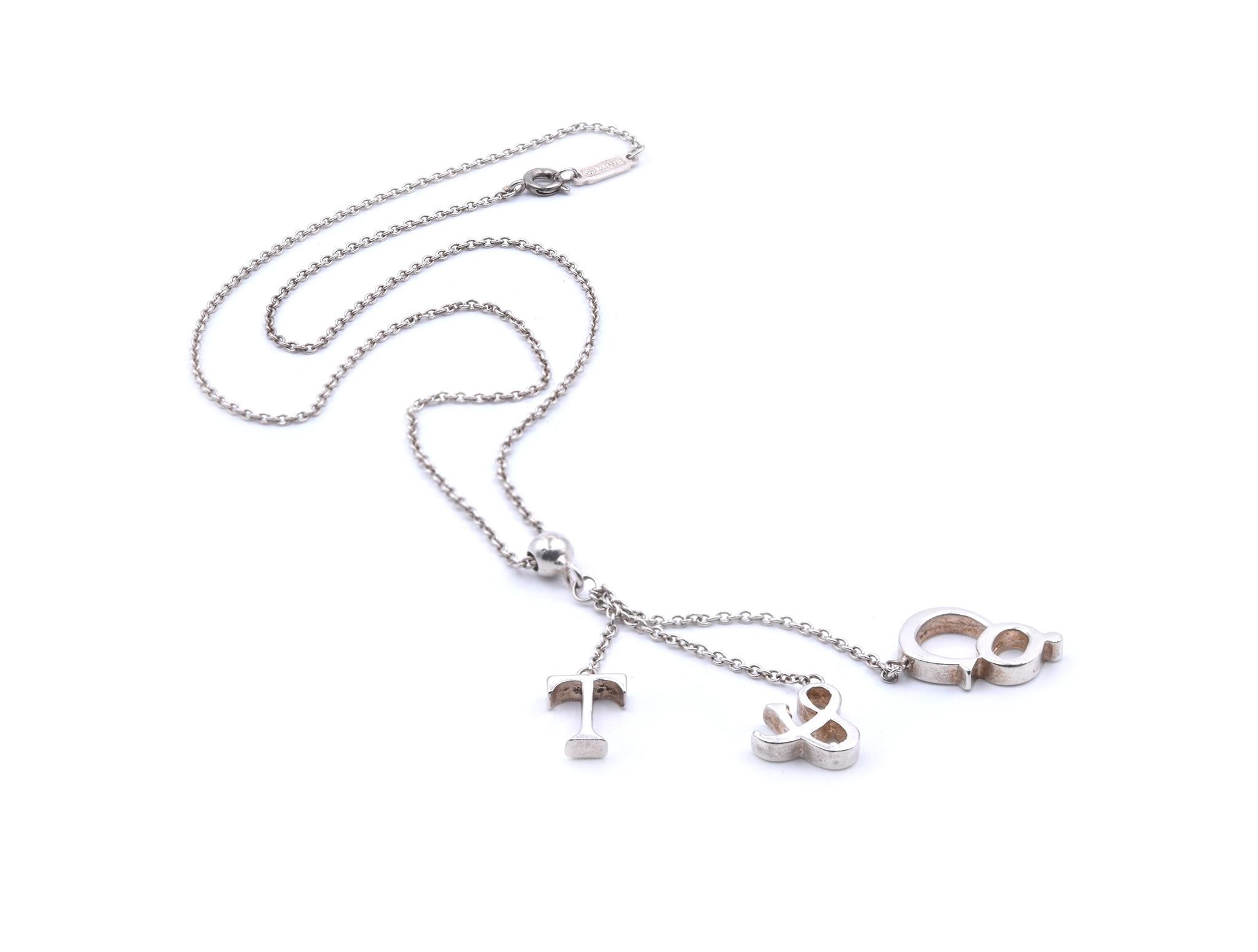 Designer: Tiffany & Co.
Material: sterling silver
Dimensions: necklace measures 17-inches in length
Weight: 5.9 grams