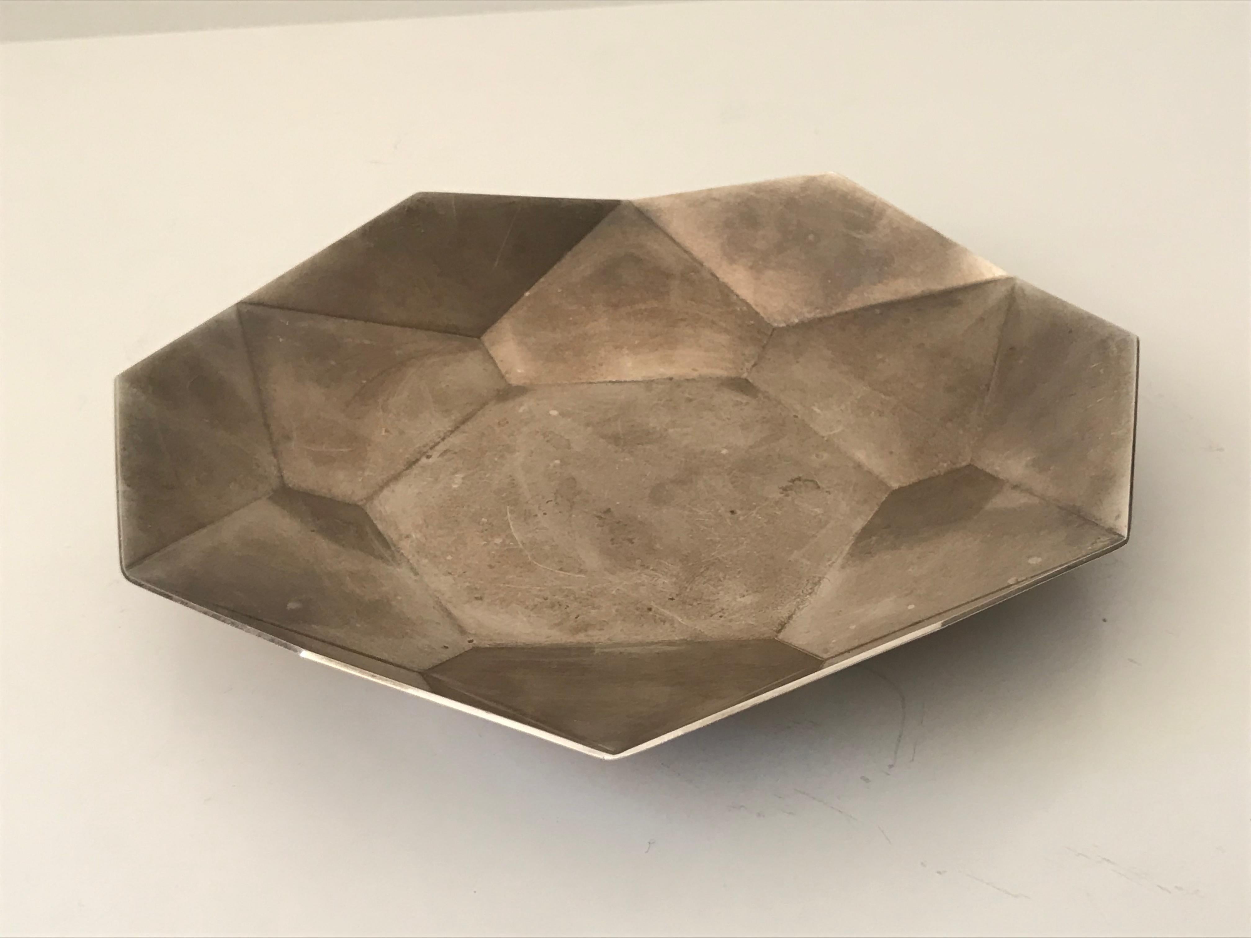 Sterling Silver Decagonal Tray Tiffany & Co.. In Good Condition In Los Angeles, CA