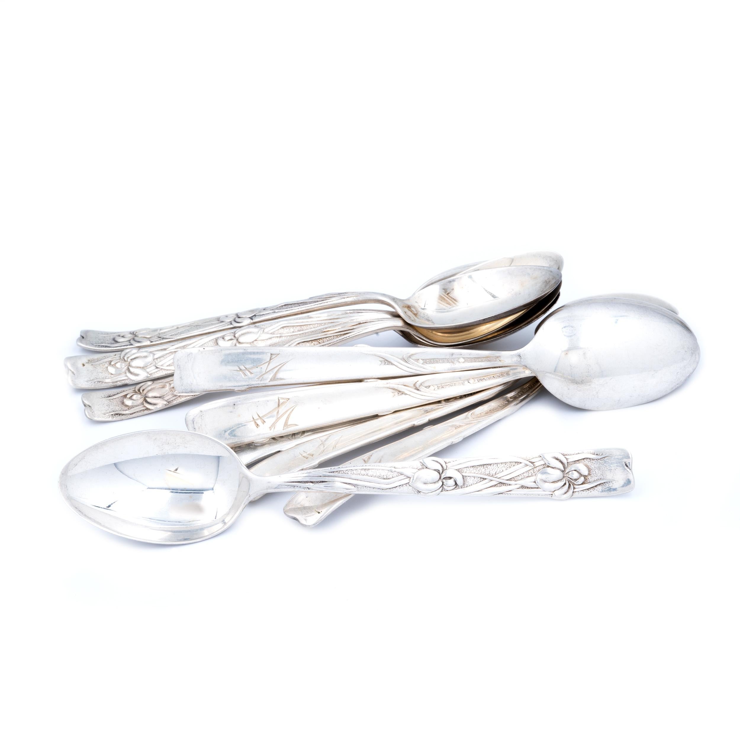 Designer: Tiffany & Co. 
Material: sterling silver
Dimensions: demitasse spoons measure 4.75 X 1-inch
Weight: SET 190 grams
