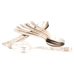 Tiffany & Co. Sterling Silver Demitasse Spoon Set of 12