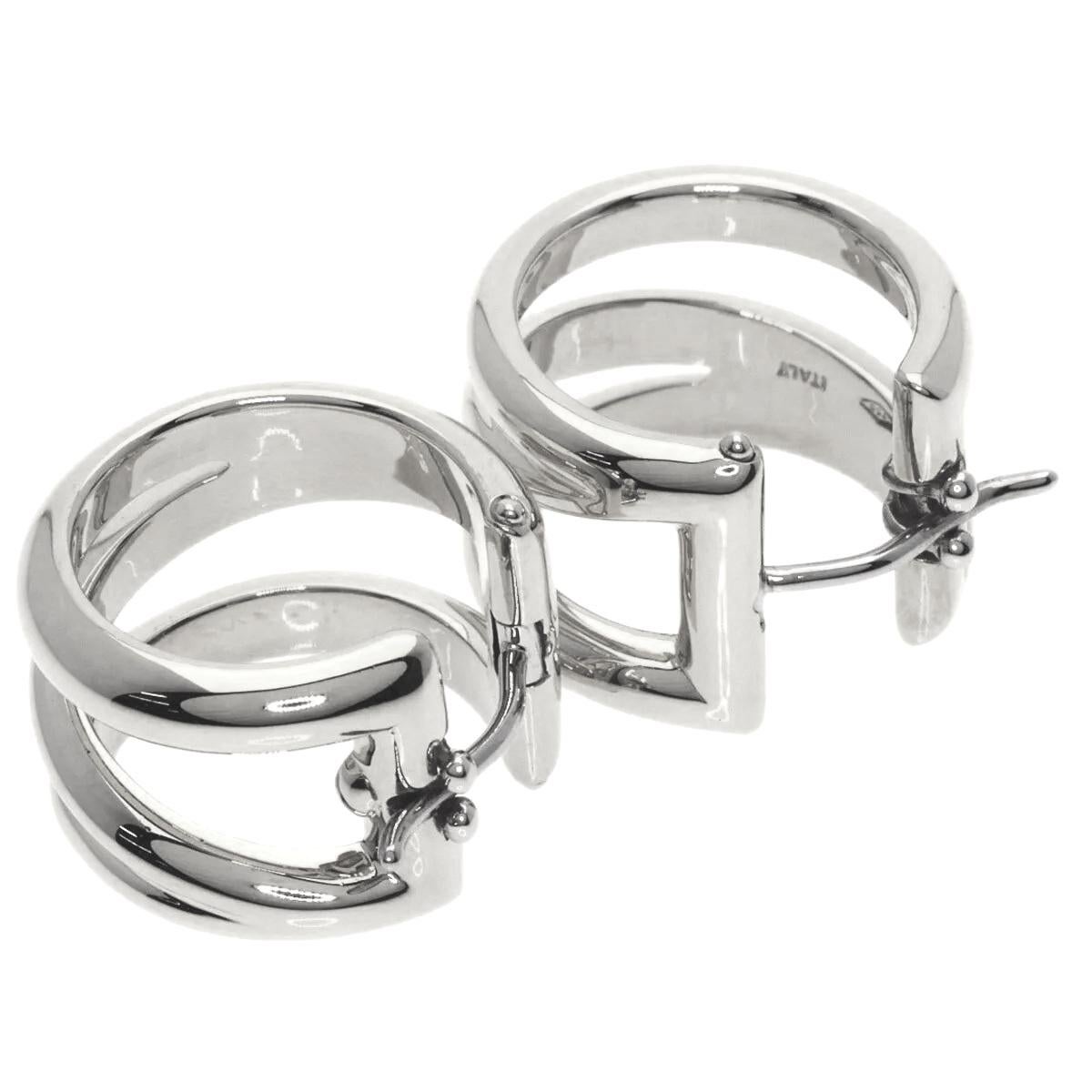 Donna TIFFANY & Co. Orecchini a cerchio diagonali in argento sterling in vendita