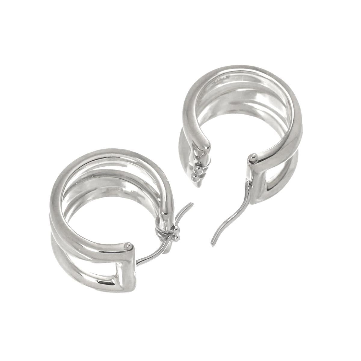 TIFFANY & Co. Orecchini a cerchio diagonali in argento sterling in vendita 2