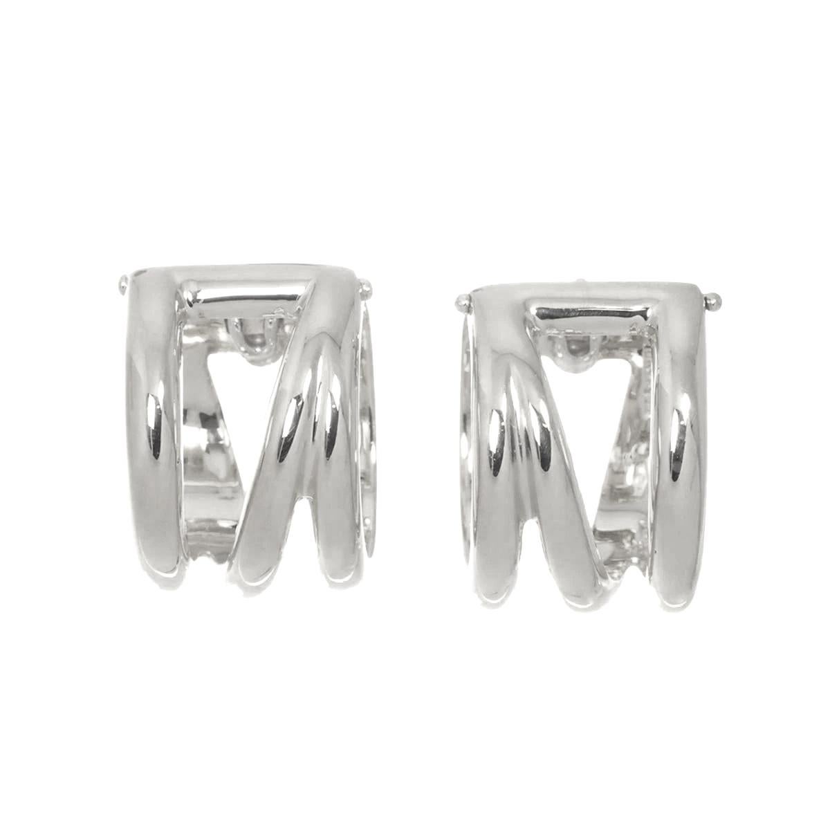 TIFFANY & Co. Orecchini a cerchio diagonali in argento sterling in vendita 3