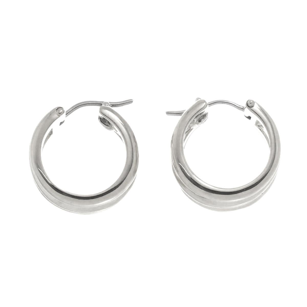 TIFFANY & Co. Orecchini a cerchio diagonali in argento sterling in vendita 4