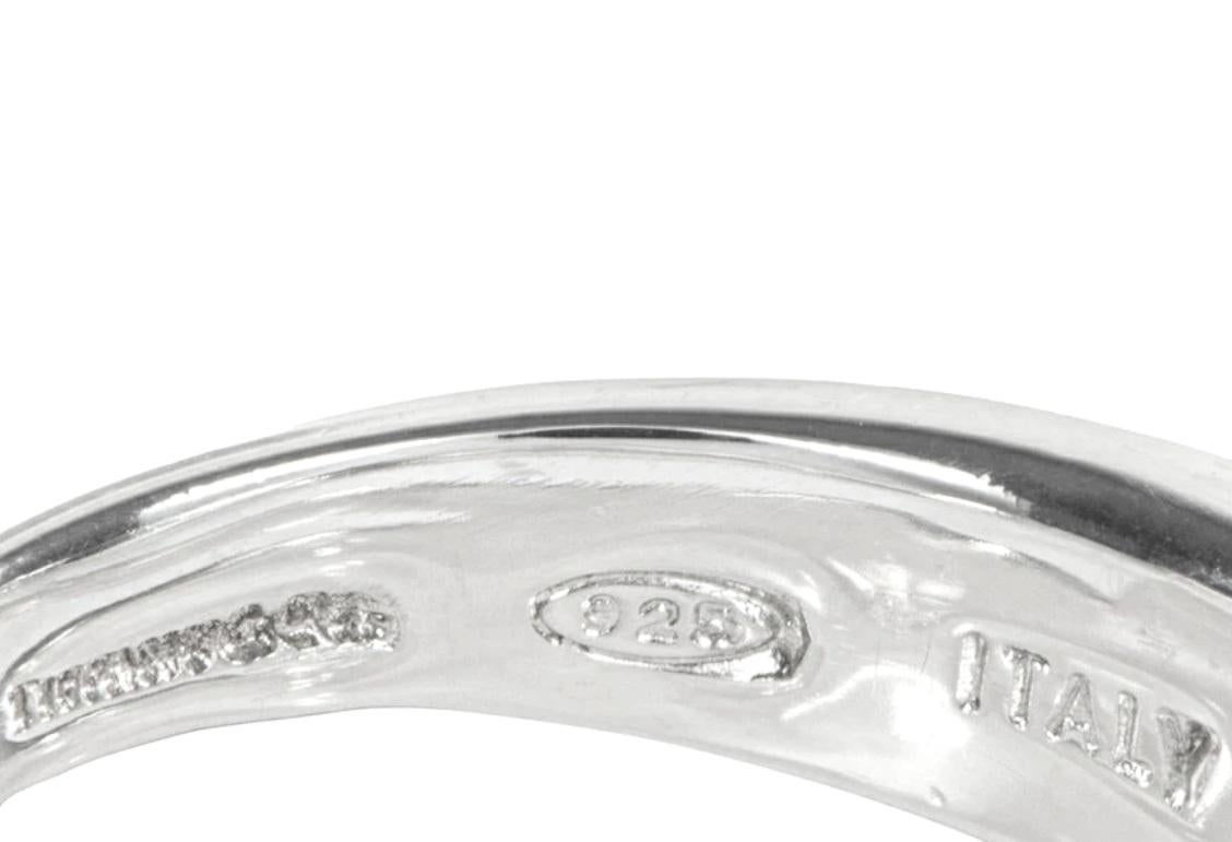 TIFFANY & Co. Orecchini a cerchio diagonali in argento sterling in vendita 5