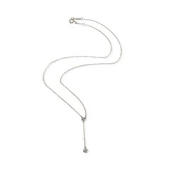 Tiffany & Co. Sterling Silver Diamond Diamond By The Yard Lariat Necklace