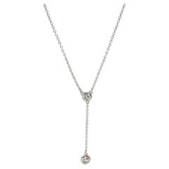 Tiffany & Co. Sterling Silver Diamond Diamond By The Yard Lariat Necklace