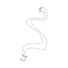 Tiffany & Co. Sterling Silver Diamond Elsa Peretti Alphabet Initial C Pendant