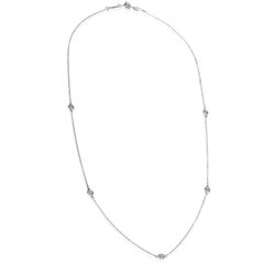 Tiffany & Co. Sterling Silver Diamond Elsa Peretti Diamond By The Yard Necklace