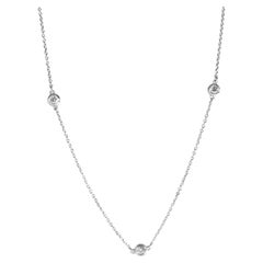 Tiffany & Co. Collier de diamants en argent Elsa Peretti Diamond By The Yard