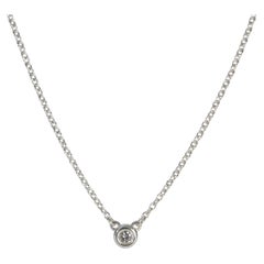 Tiffany & Co. Sterling Silver Diamond Elsa Peretti Diamond By The Yard Pendant