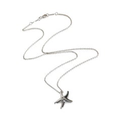 Tiffany & Co. Sterling Silver Diamond Elsa Peretti Starfish Pendant