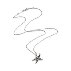 Tiffany & Co. Sterling Silver Diamond Elsa Peretti Starfish Pendant