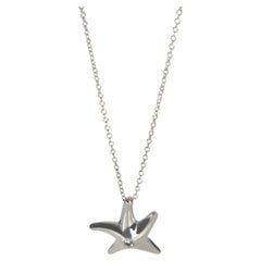 Tiffany & Co. Sterling Silver Diamond Elsa Peretti Starfish Pendant
