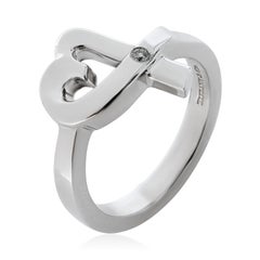 Tiffany & Co. Sterling Silver Diamond Paloma Picasso Loving Heart Ring