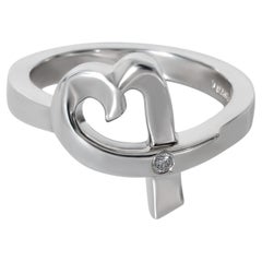 Tiffany & Co. Sterling Silver Diamond Paloma Picasso Loving Heart Ring