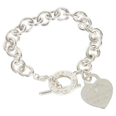 Tiffany & Co. Sterling Silver Diamond Return To Tiffany Bracelet