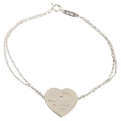 Tiffany & Co. Sterling Silber Diamant Rückkehr zu Tiffany-Armband