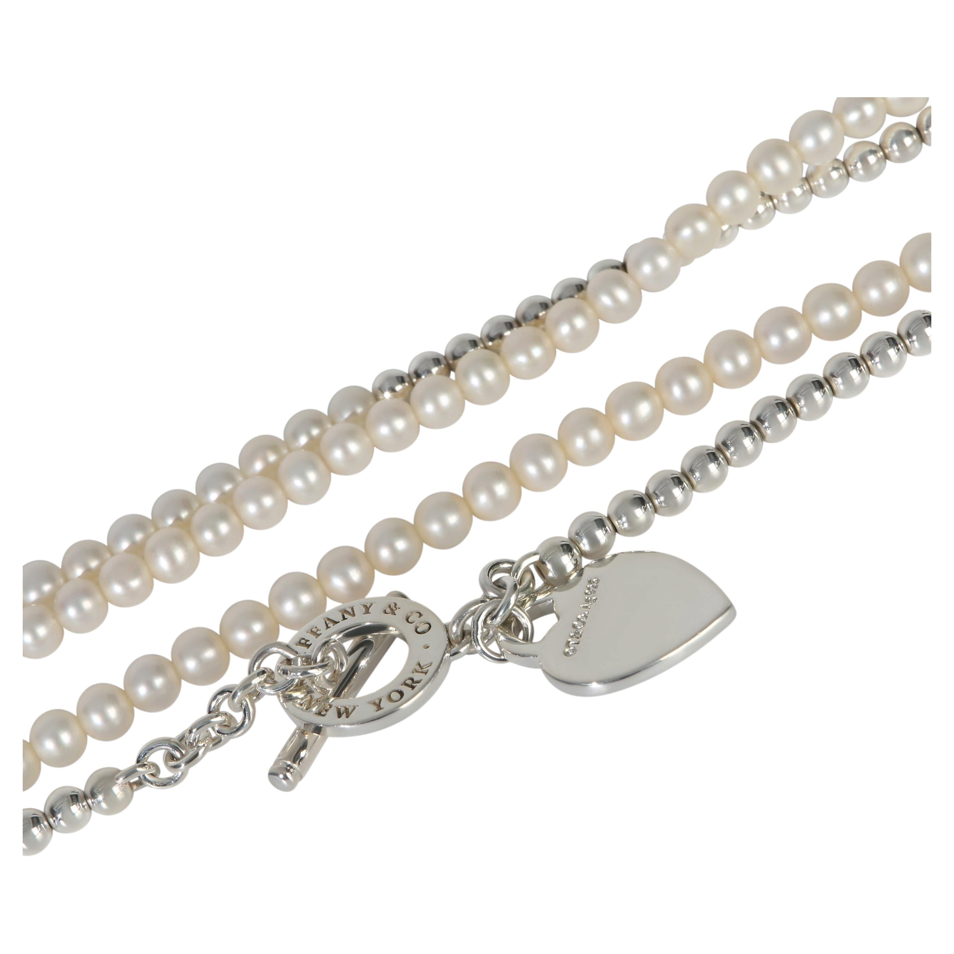 Tiffany & Co. Sterling Silver Diamond Return To Tiffany Wrap Necklace