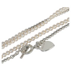 Tiffany & Co. Sterling Silver Diamond Return To Tiffany Wrap Necklace