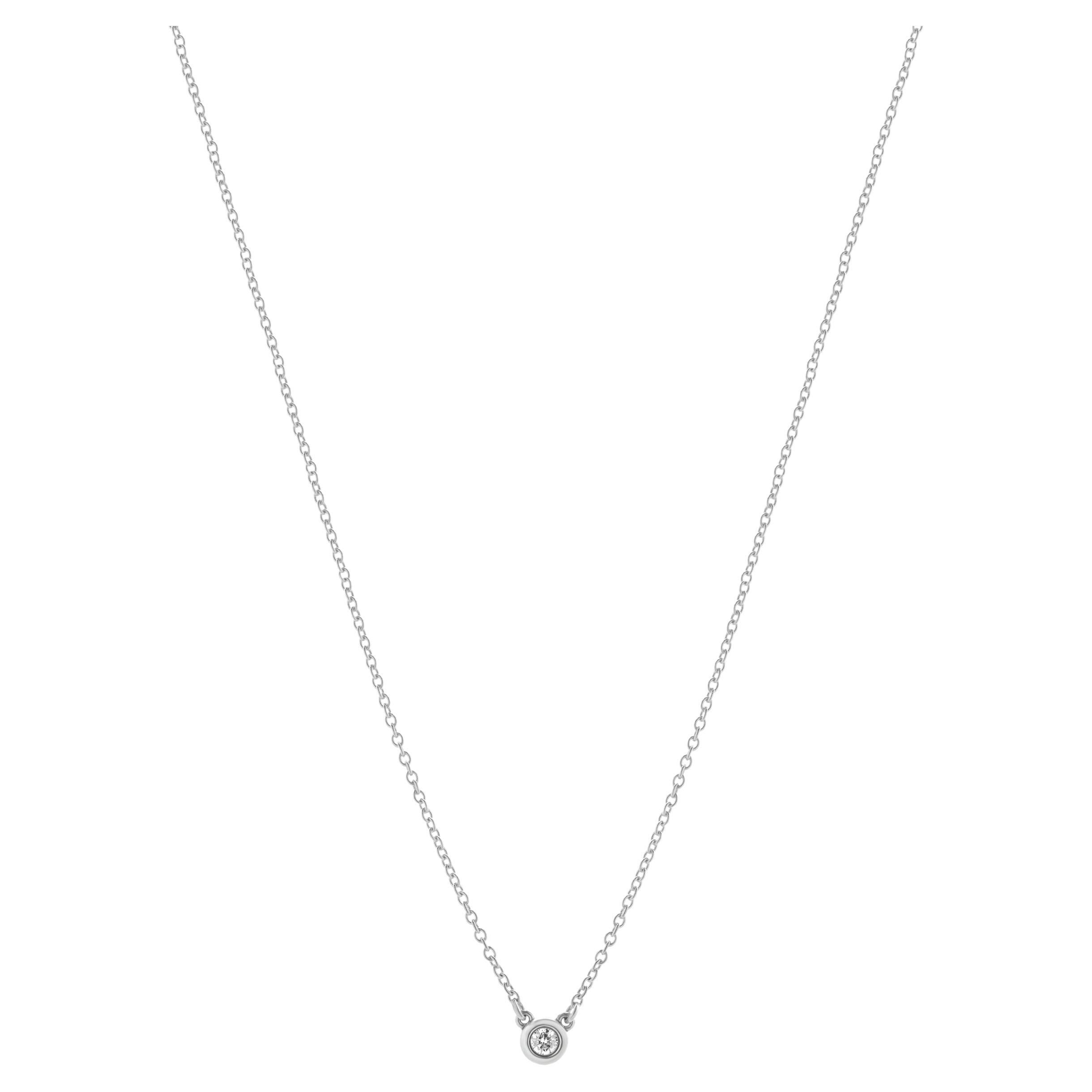 Tiffany & Co. Collar solitario de diamantes de plata de ley