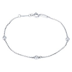 Tiffany & Co. Bracelet de diamants en argent sterling au mètre .09ctw