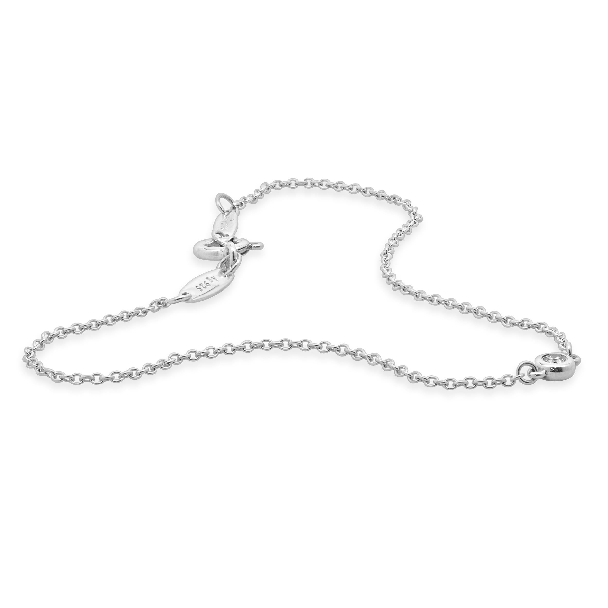 Taglio rotondo Tiffany & Co. Bracciale con diamanti in argento sterling in vendita