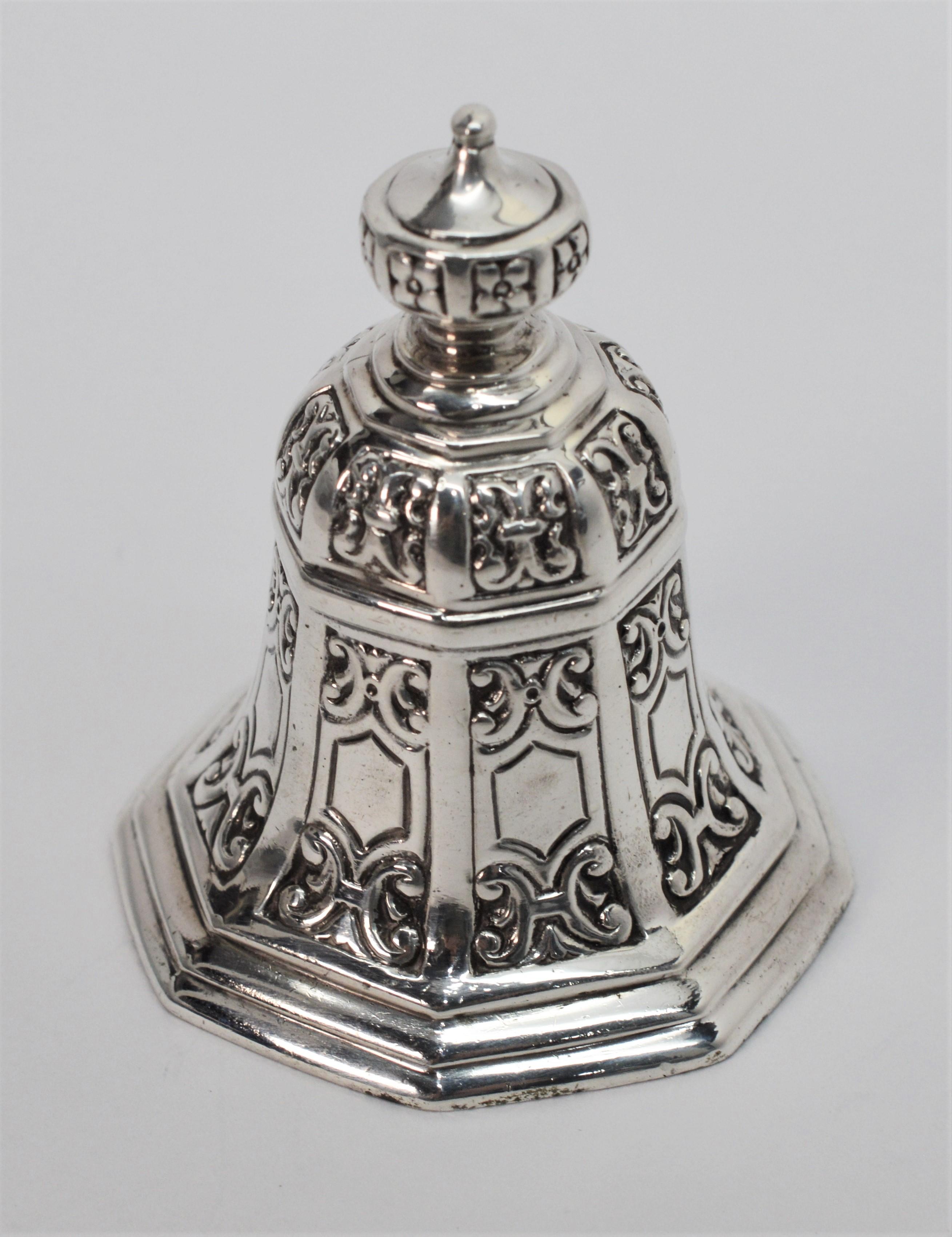 antique sterling silver dinner bell