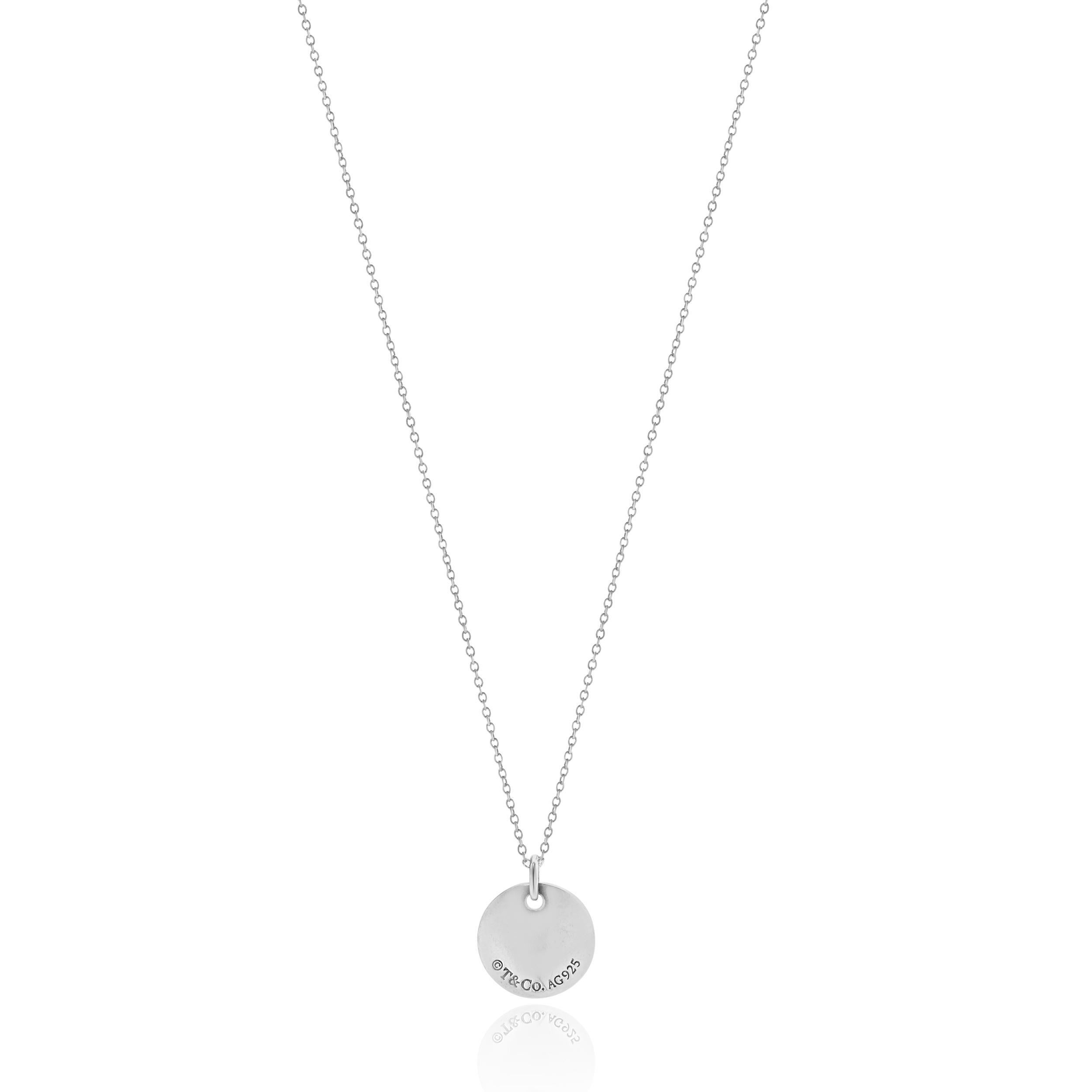 Tiffany & Co. Sterling Silver Disc Necklace In Excellent Condition For Sale In Scottsdale, AZ