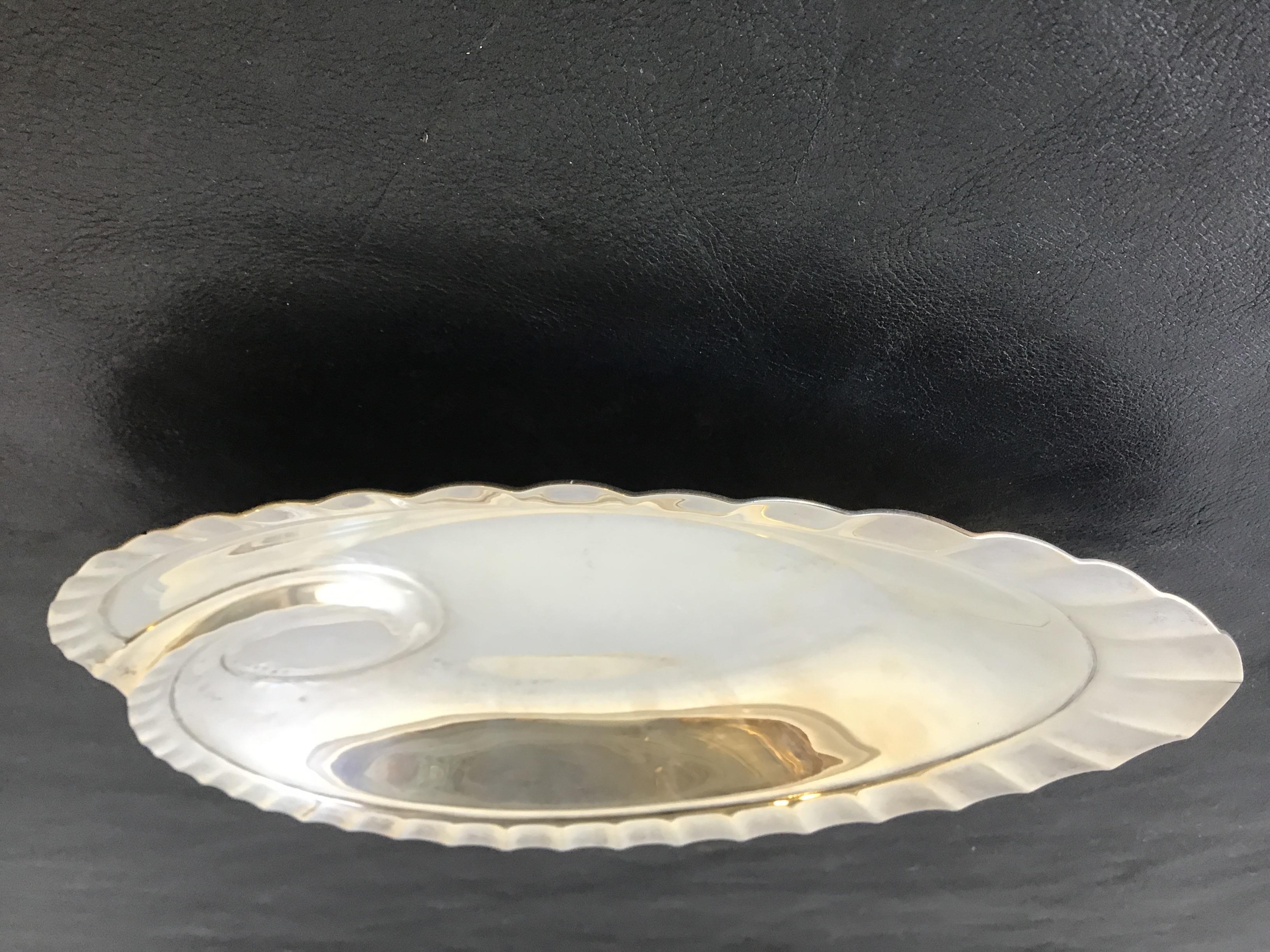 1960s Tiffany & Co. sterling silver dish. Weighs 9.4 ounces.