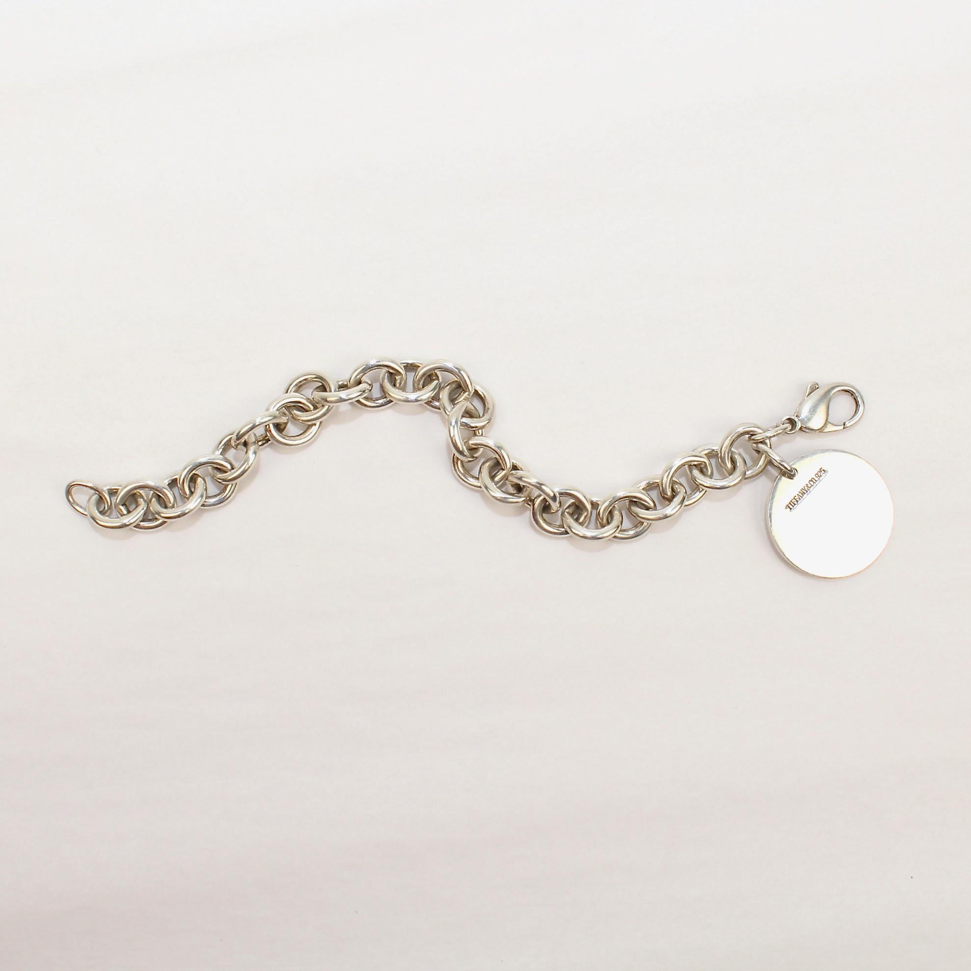 Modern Tiffany & Co. Sterling Silver Dog Chain Link Bracelet