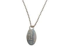 Tiffany & Co Sterling Silver Dog Tag Necklace