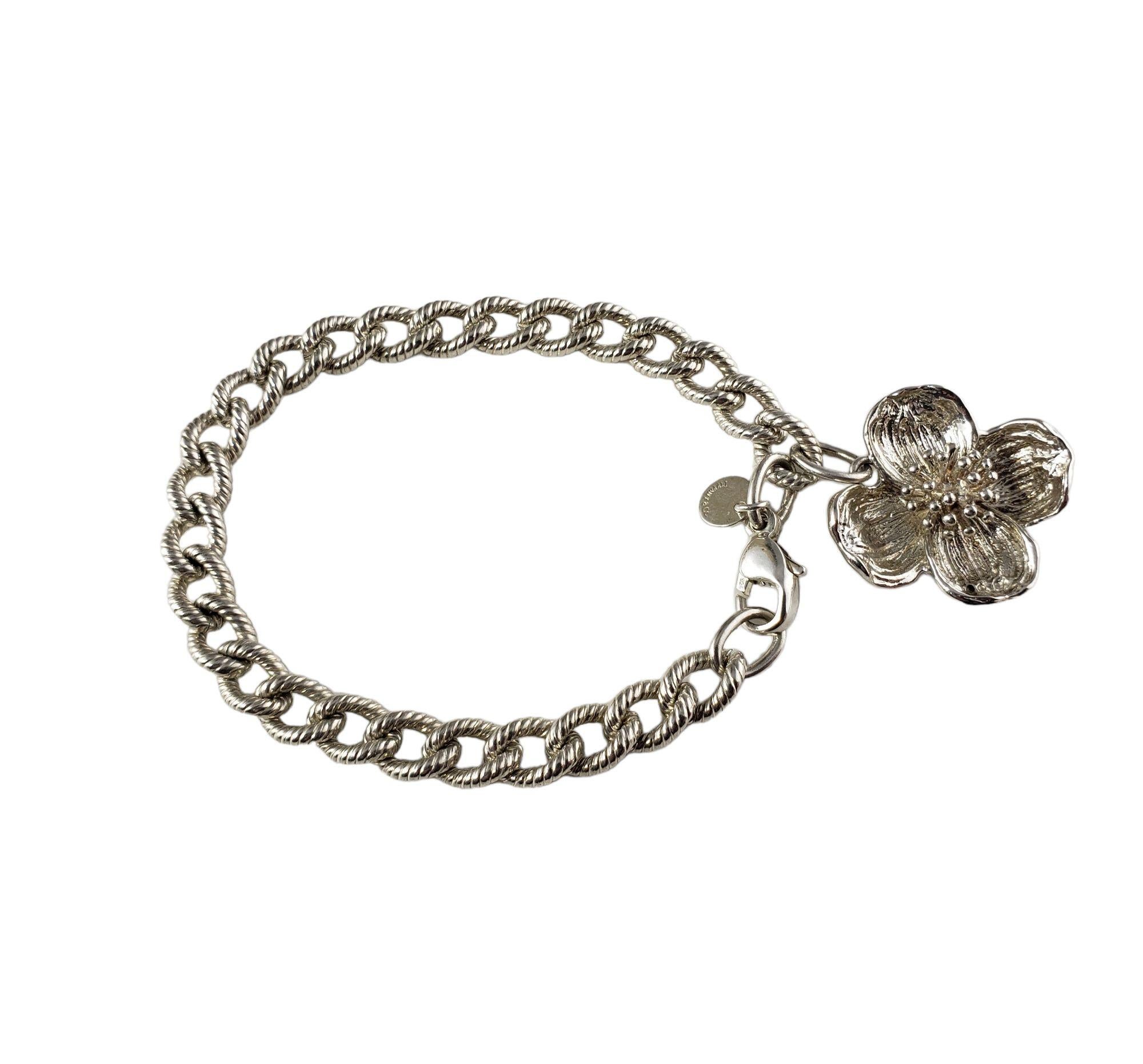 Tiffany & Co. Sterling Silver Dogwood Blossom Bracelet In Good Condition In Washington Depot, CT