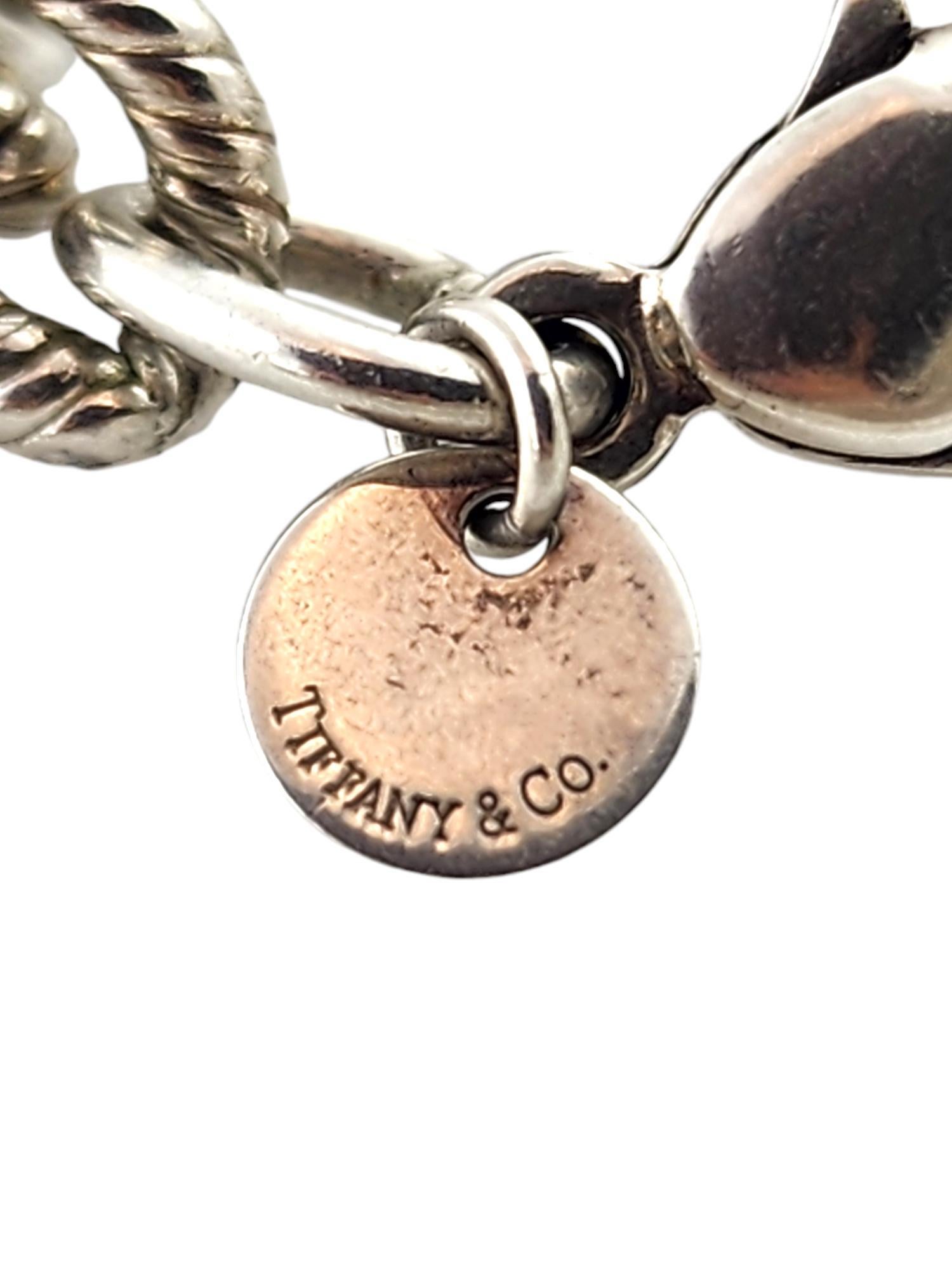 Tiffany & Co Sterling Silver Dogwood Flower Charm Bracelet #19078 2