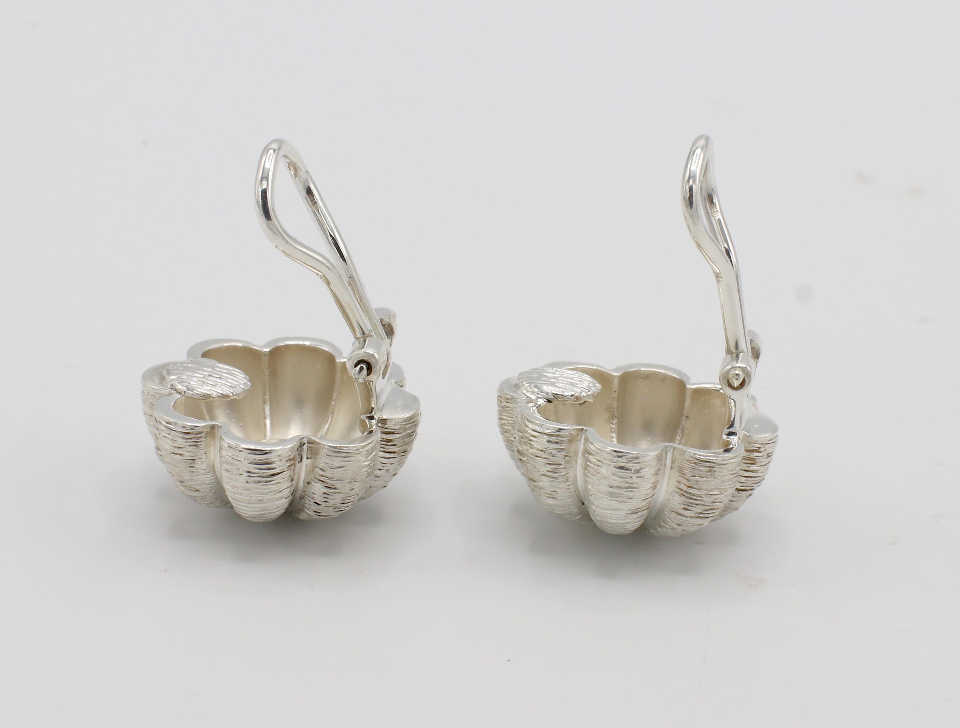 Modern Tiffany & Co. Sterling Silver Dome Earrings