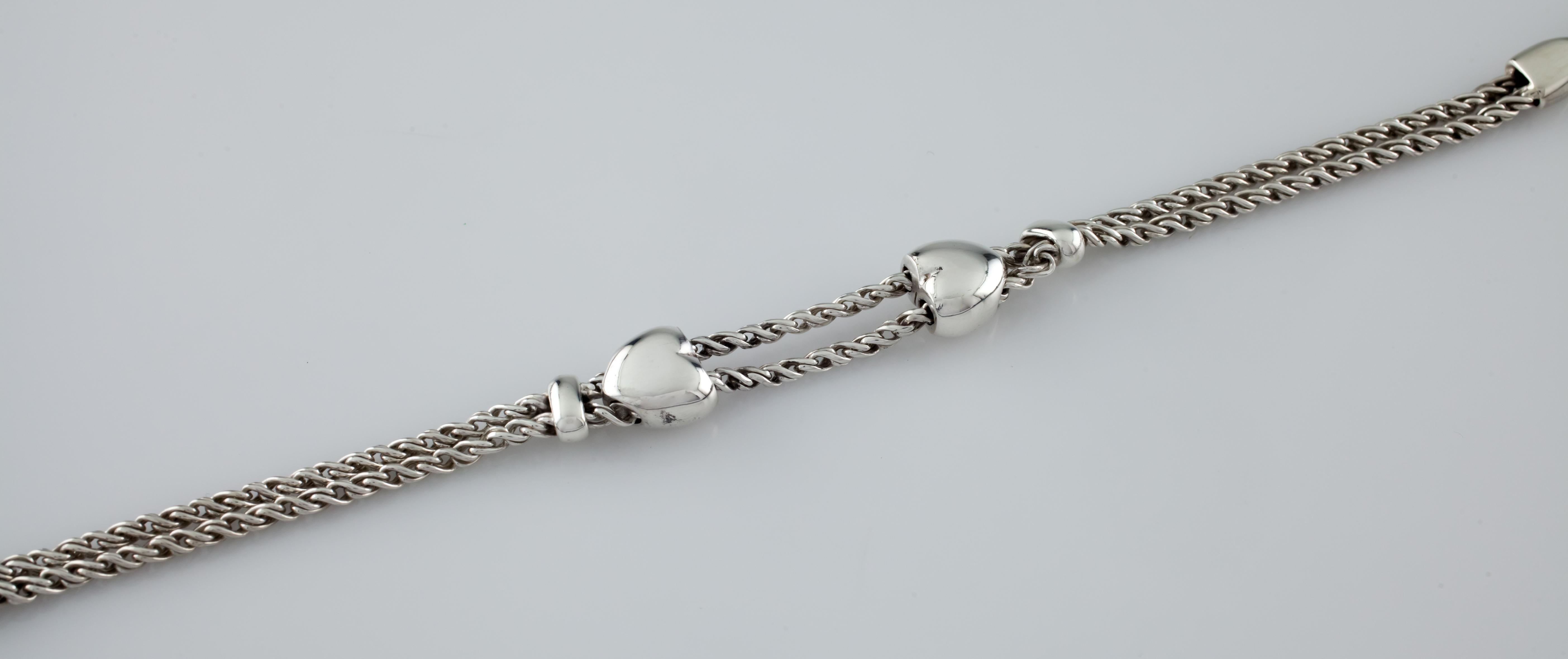 tiffany double heart bracelet