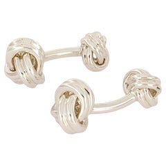 TIFFANY & Co. STERLING SILVER DOUBLE KNOT CUFFLINKS
