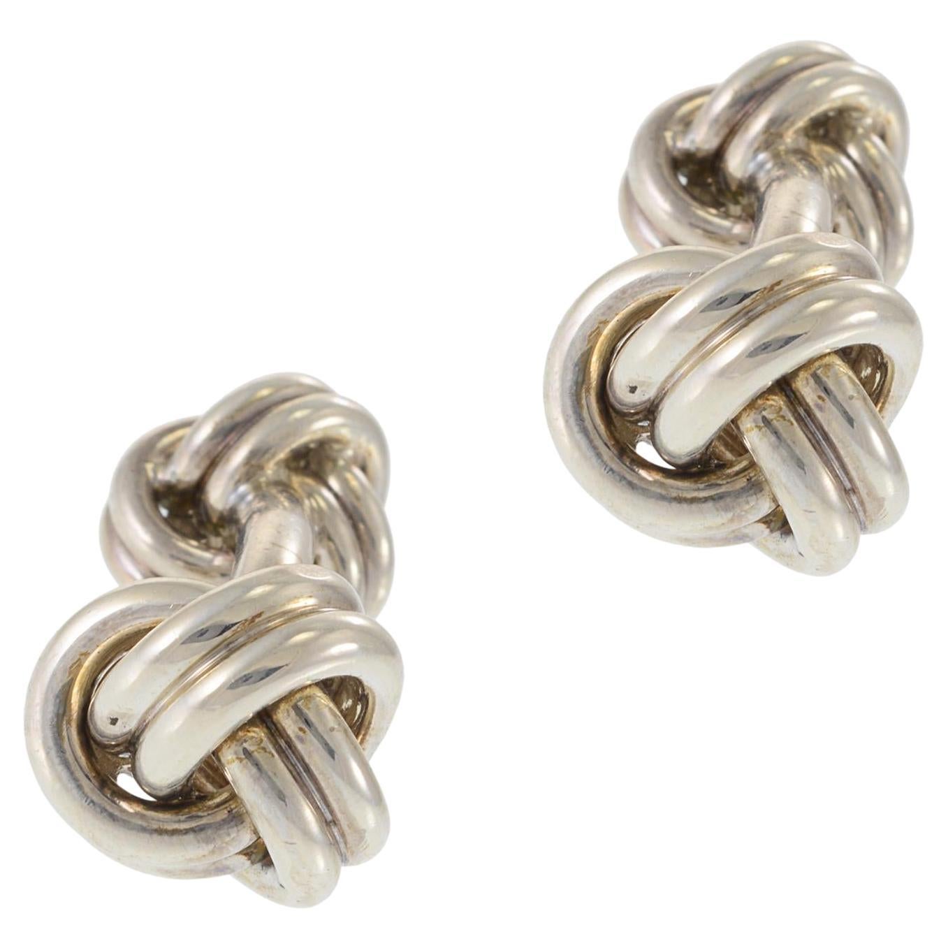 Tiffany & Co. Sterling Silver Double Knot Cufflinks