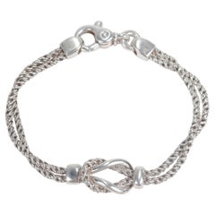 Tiffany & Co Sterlingsilber Double Love Knot Seil Kette Armband