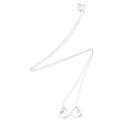 Tiffany & Co. Sterling Silver Double Loving Heart Necklace