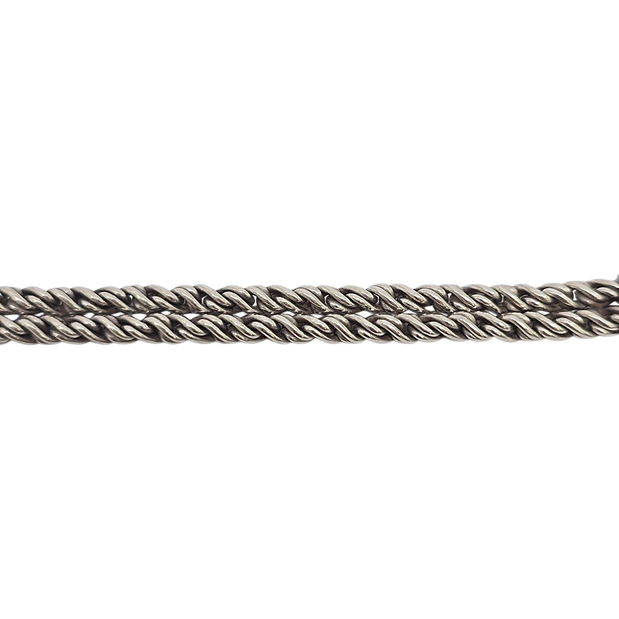Tiffany & Co Sterling Silver Double Rope Love Knot Bracelet #21785 1
